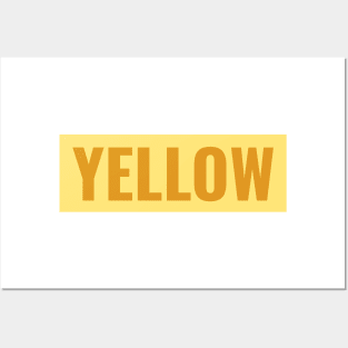 Yellow text simple classic typography Posters and Art